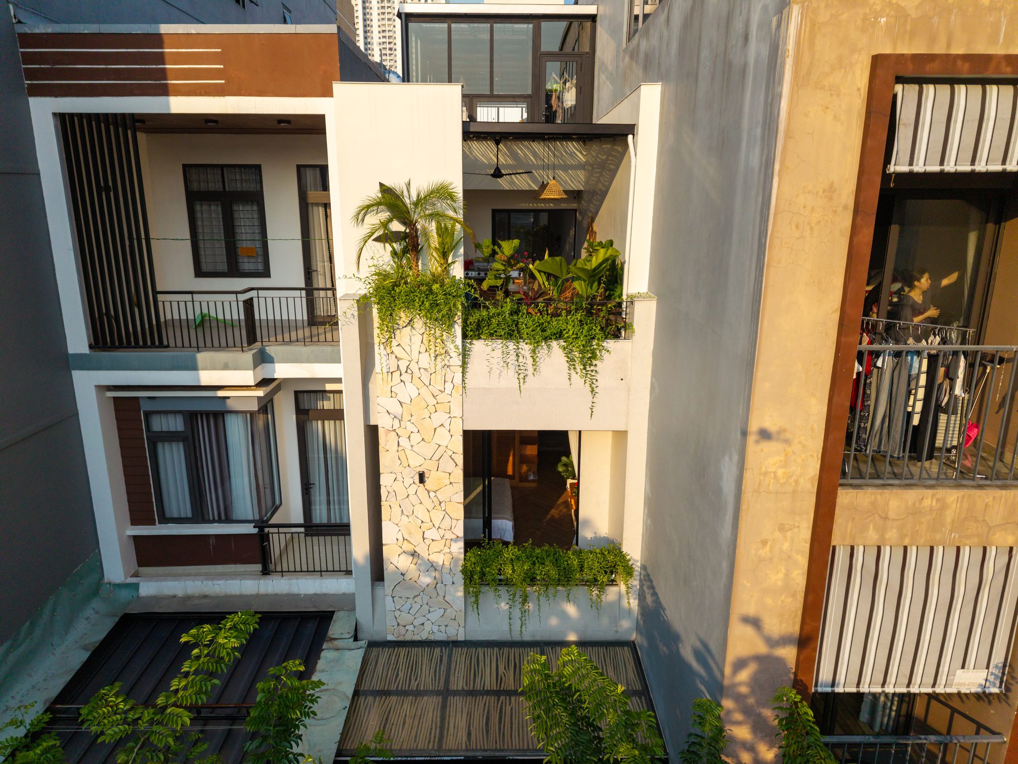 Villa facade close-up
