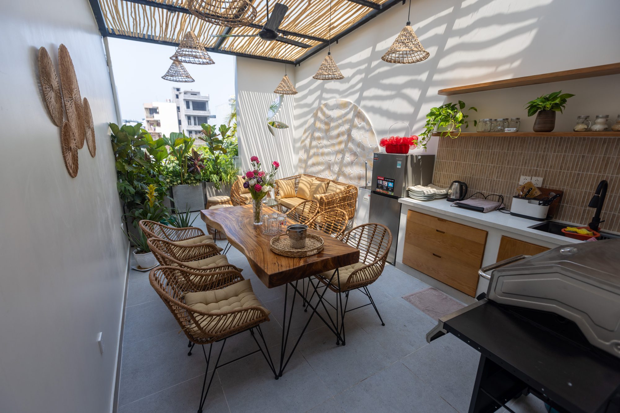 Rooftop dining table