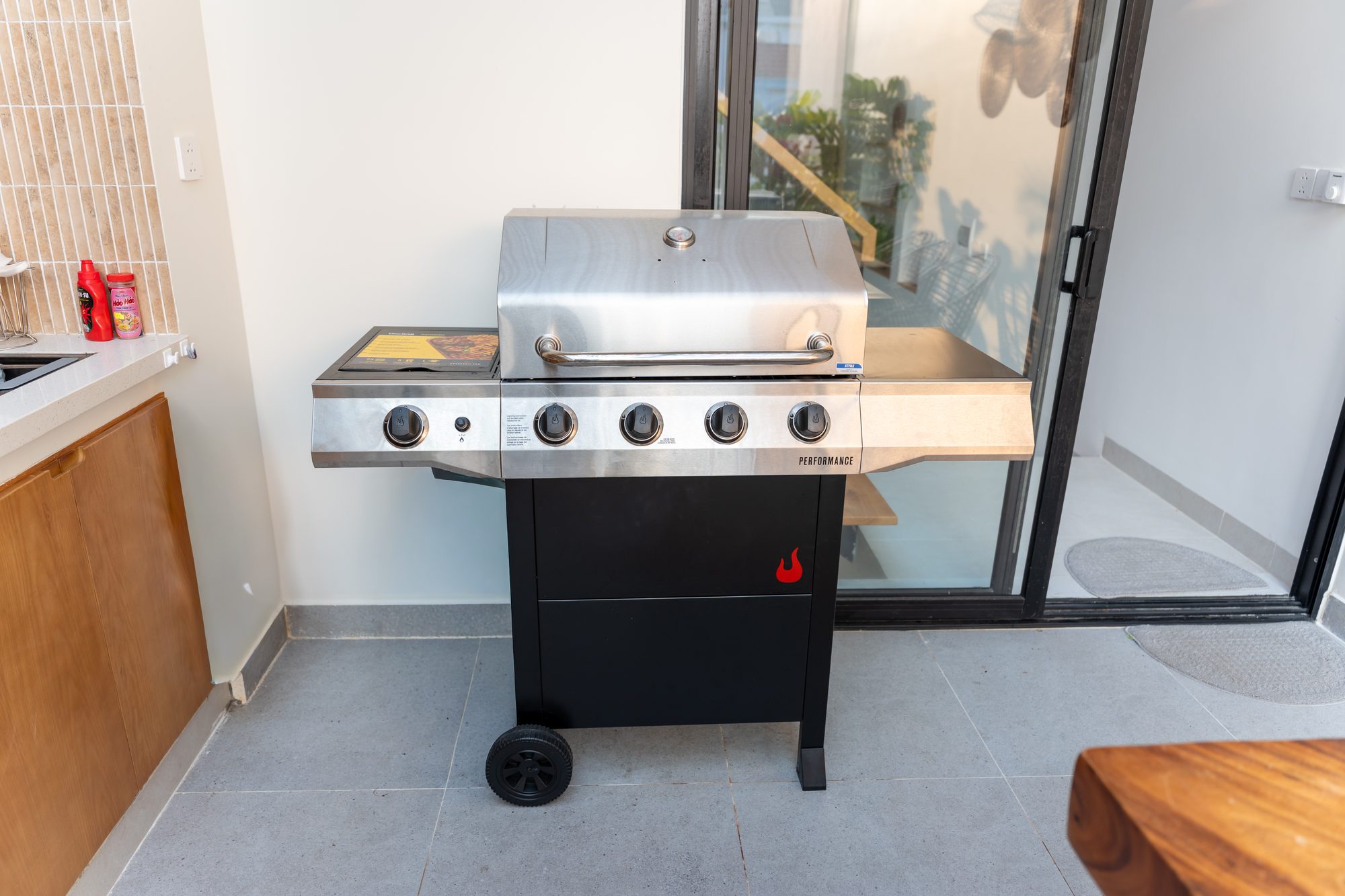 BBQ grill on rooftop